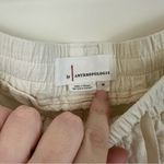 Anthropologie | Angela Cropped Cream Cargo Pants Relaxed Fit Lightweight Size 28 Photo 4