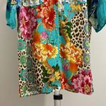 Johnny Was NWOT  Blue Leopard Shirt Dress or Cover Up Multicolor Size S Photo 7