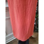 J.Crew  Women's Pink Peach 100% Cotton Off The Shoulder Long Maxi Dress Medium Photo 2