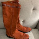 Tod’s Suede Burnt Orange Boots Size 10 Photo 4