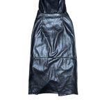 Good American  Vacay Lace-up Faux Leather Sheath Dress Black Women’s Size 2 Photo 5