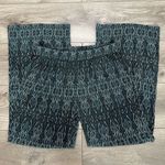 Joie ‎ Pallazo Silk Mid Rise Wide Leg Blue And Black Print Pants Size Small Photo 2