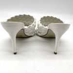 Missguided Womens Heels 7 White Braided Mule Sandals Square Toe Chic Minimalist Photo 4