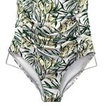 NWT Nip Tuck Swim One Piece Swimsuit Size 8 Green Tropical Palm Ruched Tummy NEW Photo 3