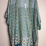 C Brand Women Size Small BOHO Blue Open Front Beach Kimono New‎ Photo 0
