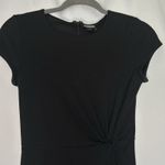 EXPRESS Faux Wrap Knot Front Cap Sleeve Dress Womens XS Little Black Dress Photo 1