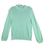J. Crew Sweater Womens Medium Green Open Knit Fairy Bohemian Preppy Feminine Photo 0