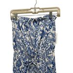 Jessica Simpson Strapless Printed Maxi Dress Blue and White Size Medium Photo 4