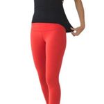 Lululemon 🔵 SALE 3/$25 Wunder Under Crop Reversible Cranberry / Orange leggings Photo 4