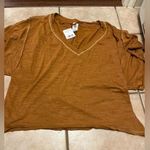 Free People Womens  tobacco color loose fitting tee Photo 0