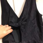 Banana Republic Pure Linen crop pants casual cutouts wide flare knot bow back tie beach summer Romper Jumpsuit Photo 6