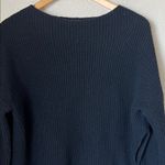 Brochu Walker  black wool blend asymmetrical knit sweater Photo 2