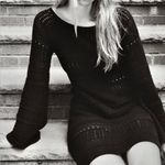 ZARA  NWT black knit crochet mini dress / cover up Photo 0