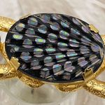 Unique Vintage  Peacock Cabochon Brooch Photo 9