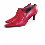 Donald Pliner VINTAGE Y2K  RED ZIPPER‎ CHARM PUMPS HEELS SIZE 7. Photo 2