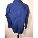 Denim & Co Womens Size S Top Button Front Long Sleeve Top Pocket Blue Tunic Photo 3