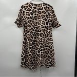 H&M Tan & Black Cheetah Print Short Sleeve Tie Top Cardigan Size M Photo 1