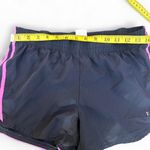 2000s Black Pink Striped micro mini elastic waist low rise sporty active gym basketball volleyball shorts #Y2K Sz M Photo 4