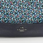 Coach F59435 Navy Floral Print Leather/Nylon Large Tote Shoulder Bag Photo 11
