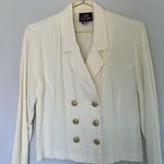 Vintage Victoria Ashley Cream Blazer Top Gold Buttons 7/8 Size M Photo 7