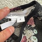 BCBGeneration Lace Long Sleeve Partian Open Back Floral Pattern Romper Sz 2 Photo 7