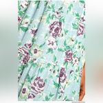 Lulus  Bliss Abound Light Blue Floral Print Tiered Midi Dress size M Photo 4