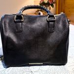 Steve Madden Barrel Braid Stitch Satchel Bag in Black with Tassel Detail Photo 5