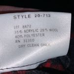 A Byer A.‎ BYER dark gray & red checked straight wool blend skirt size 5 Photo 3