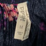 Mudd  Floral Short Sleeve Romper Navy Blue Pink Size Medium Photo 4