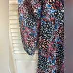 Rewind  Floral Sheer Dress Lined‎ Midi Long Sleeve Tie Back Size Medium Photo 1