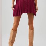 For Love & Lemons NWT - LAYTON RED SWEATER CABLE KNIT MINI SKIRT Photo 8