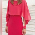ZARA  CHIFFON OVERLAY
DRESS MAGENTA size M Photo 0