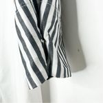 TOME Black White Striped Tie Front Shirt Dress in Size 6 Photo 5