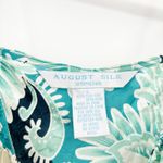 August Silk Womens 100% Silk Sexy Coquette Y2K Floral Slip Dress Size L Green Photo 3