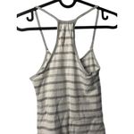 Abercrombie & Fitch VTG  Small Gray White Striped Racerback Tank Top Y2K Casual Photo 4