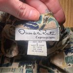 Oscar de la Renta Vintage Oscar De La Renta 100% Silk Blouse Artsy Abstract Women’s Size S 90s Photo 5