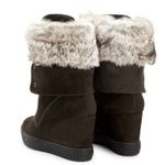 Aquatalia Like New!  Cordelia High Wedge Boots with Fur Trim | Size 7 Photo 1