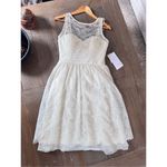 NWT Theia White Lace Mini Dress Style 890029 Size 4 Photo 7