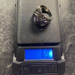 Sterling Silver Amethyst Ring Womens Size 7 Ornate Floral Boho Photo 11