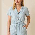Women's Studio Wear Petite Romper Size PS Blue Photo 0
