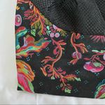 English Rose New  Metallic Floral Jacquard Mini Skirt Black Pink Photo 5