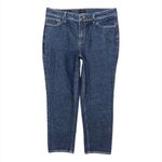 Talbots  Women’s 10P High Rise Slim Straight Ankle Jeans Regina Dark Wash Stretch Photo 2