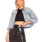 Majorelle Revolve Medina vinyl leopard print mini skirt small Photo 2