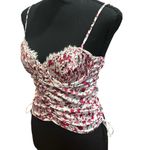 NWT VS For Love and Lemons Melrose pleated long line Bralette Bustier M floral White Size M Photo 14