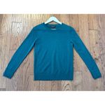 Banana Republic  100% merino wool teal crewneck sweater xs Photo 8