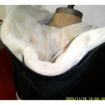 NWT $595 Jane Post S Womens Pile Lined Storm Coat Black Stone Tan Hood Faux Fur Photo 11