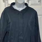Jil Sander  Navy Blue Silk Lined Jacket Snap on Button Italy size 42 Photo 1