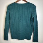 st. john's bay St. John’s Bay green cable knit sweater size Large( Runs Small) Photo 6