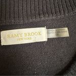 Ramy Brook  Tascha Black Cold Shoulder Wool Sweater with Side Zipper Size Small Photo 7