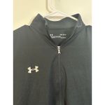 Under Armour  Quarter Zip Pullover Medium Black Dry Fit Workout Gym Running Photo 2
